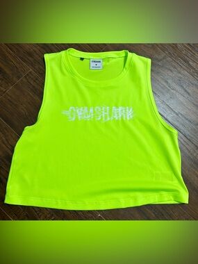 Gymshark Neon Green Cropped Muscle Tank